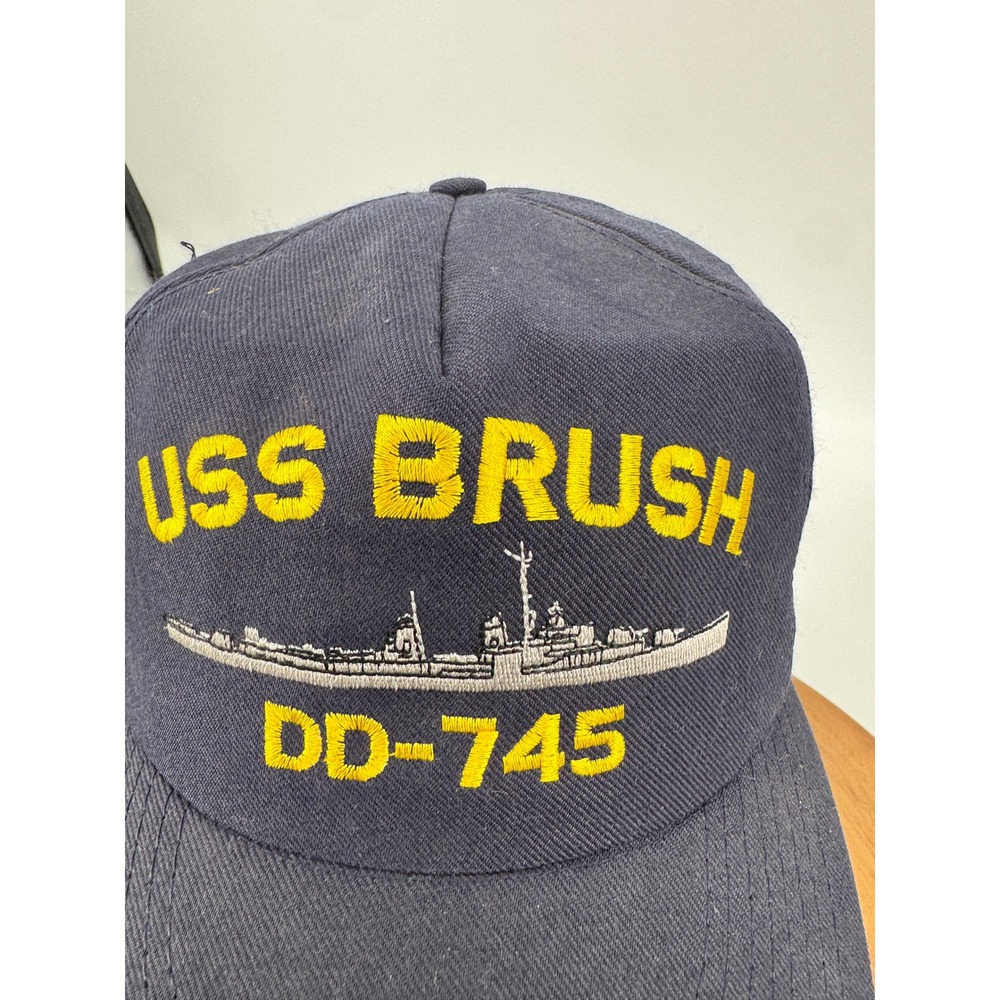 Winner USS Brush DD-745 Hat Mens OSFA Navy Blue Vintage Snapback Military Cap - Picture 3 of 12